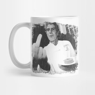 Anthony Bourdain Middle Finger vintage Mug